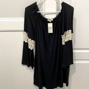 XXL Black Flowy Dress